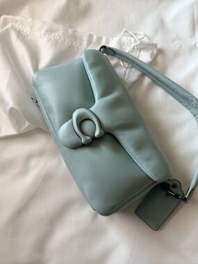 Coach Light Blue Leather Shoulder Bag